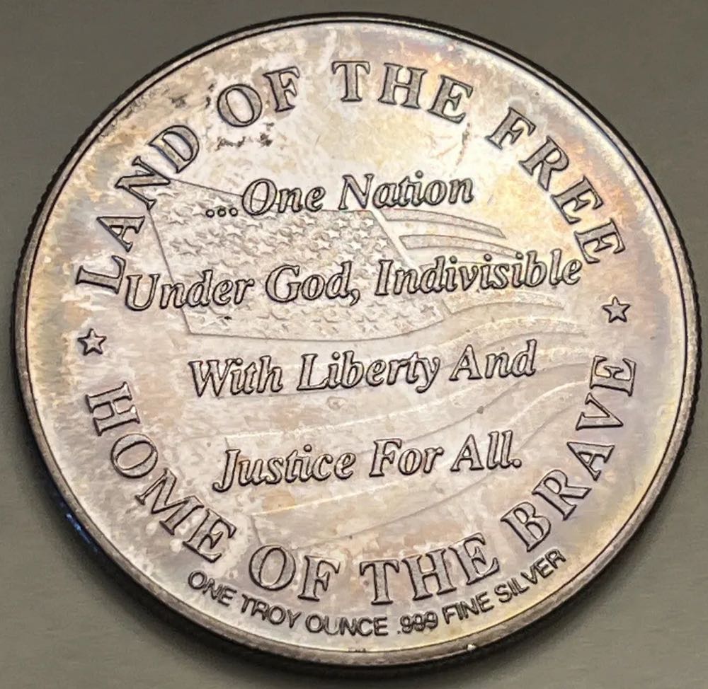 Unity Pentagon Justice Compassion Liberty 1oz Round  coin collectible - Main Image 2