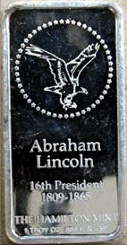 Abraham Lincoln 1oz Bar  coin collectible - Main Image 2
