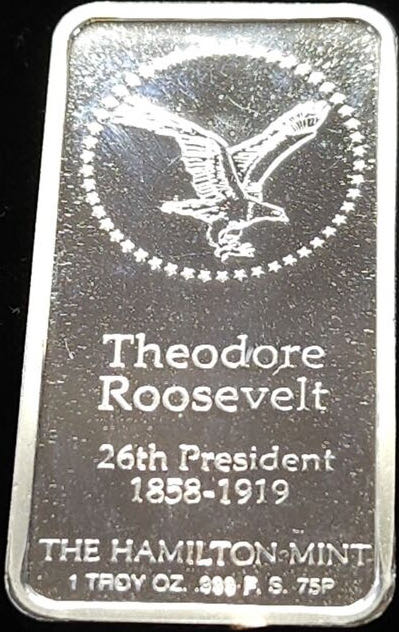 Theodore Roosevelt 1oz Bar  coin collectible - Main Image 2