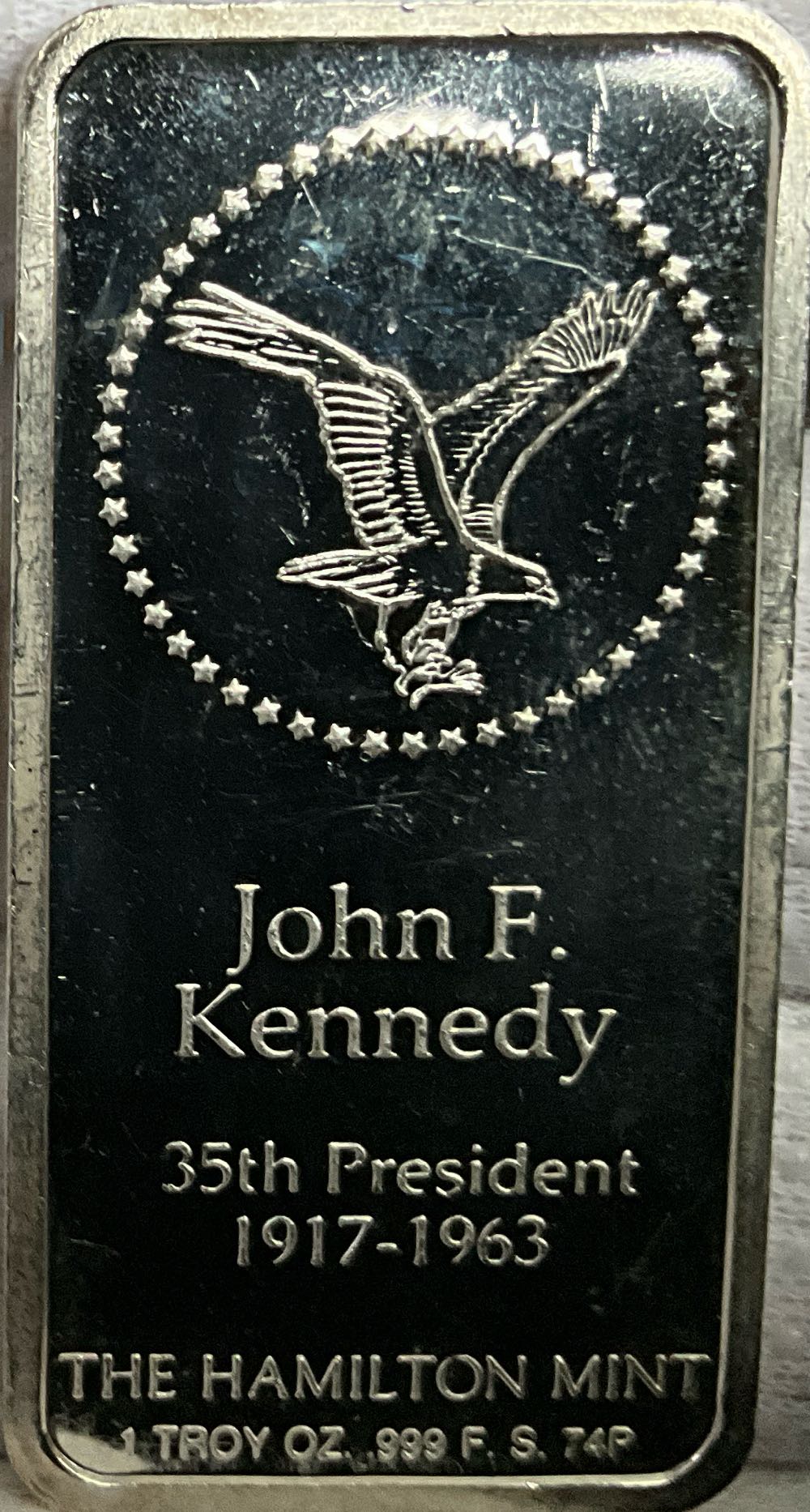 John F. Kennedy 1oz Bar  coin collectible - Main Image 2