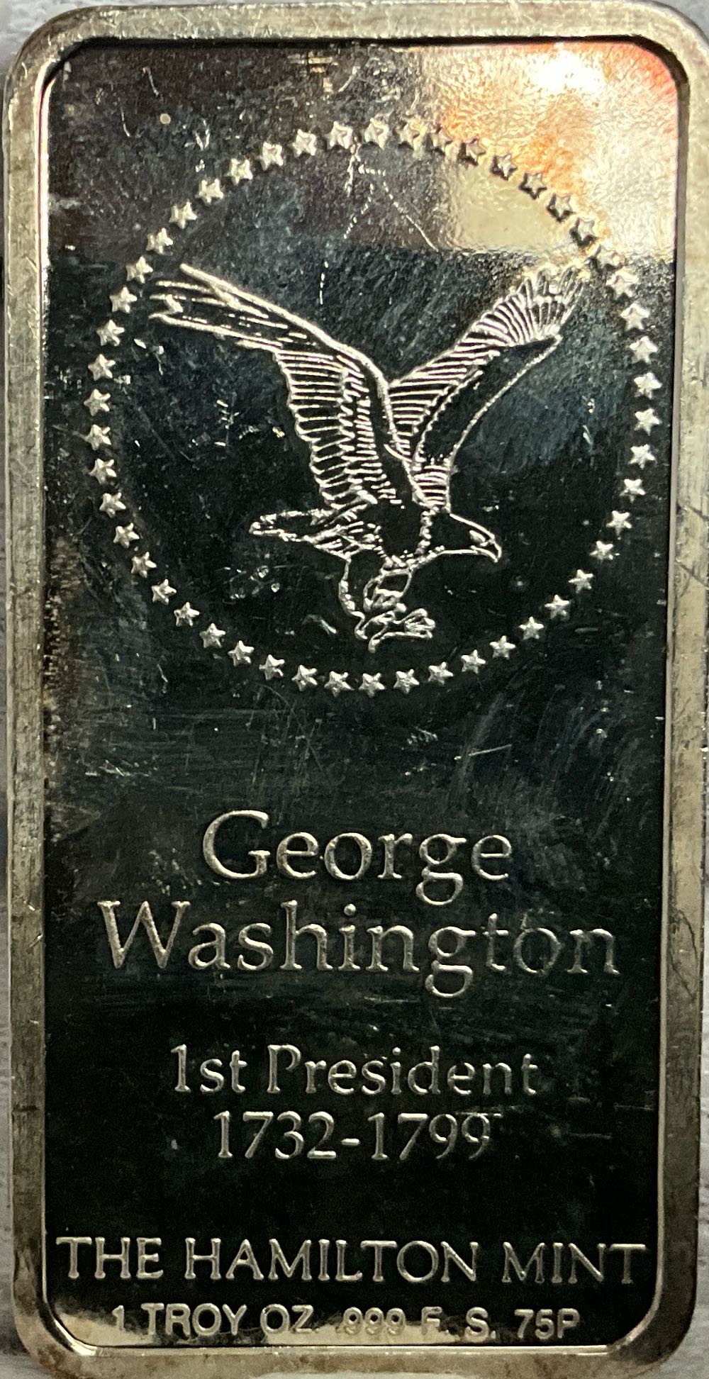 George Washington 1oz Bar  coin collectible - Main Image 2
