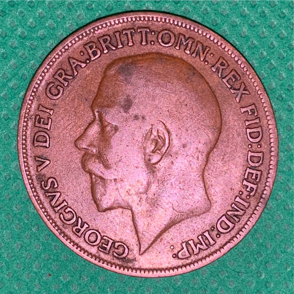 1 Penny - George V (Flat Neck)  coin collectible - Main Image 2