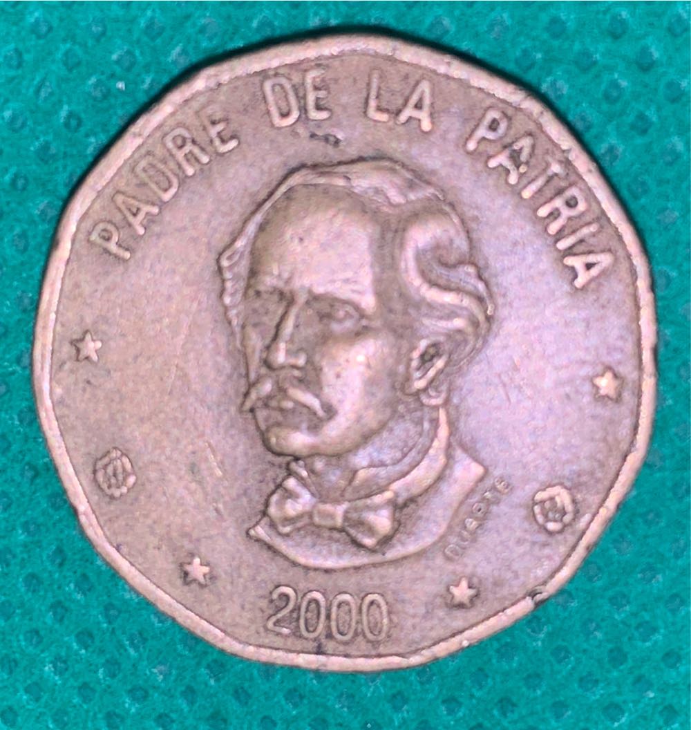 1 Peso (non-magnetic)(DUARTE Below Bust)  coin collectible - Main Image 2