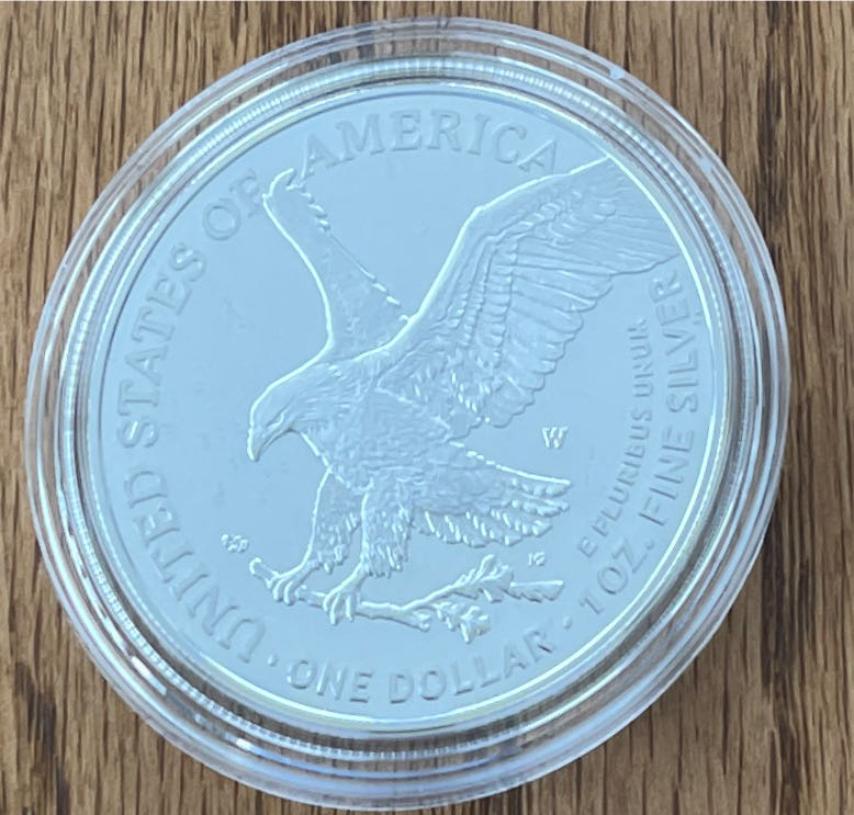2024 W US Mint American Eagle One Ounce Silver Proof  coin collectible [Barcode 704786560269] - Main Image 3