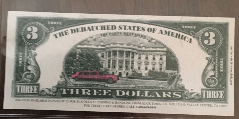 Various Paper Money - Bill Clinton Bimbo Eruption Note  coin collectible - Main Image 2