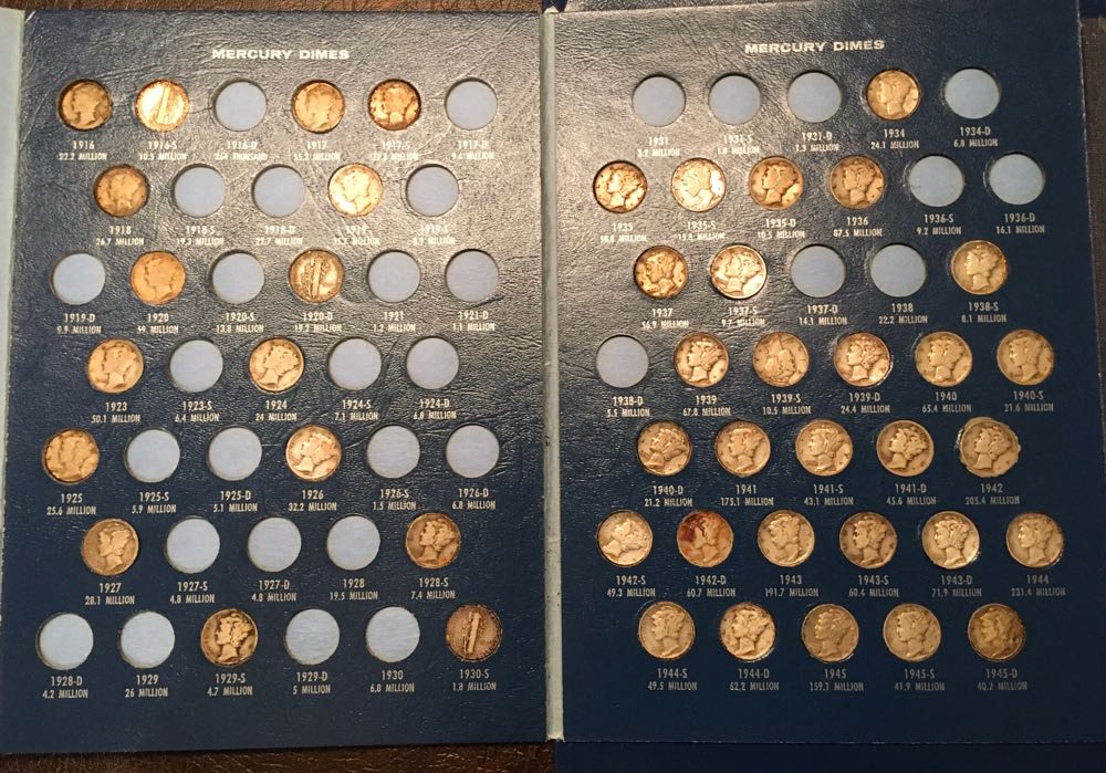 Coin Book - Dimes Mercury-Roosevelt Head 1916 - 1964  coin collectible - Main Image 2
