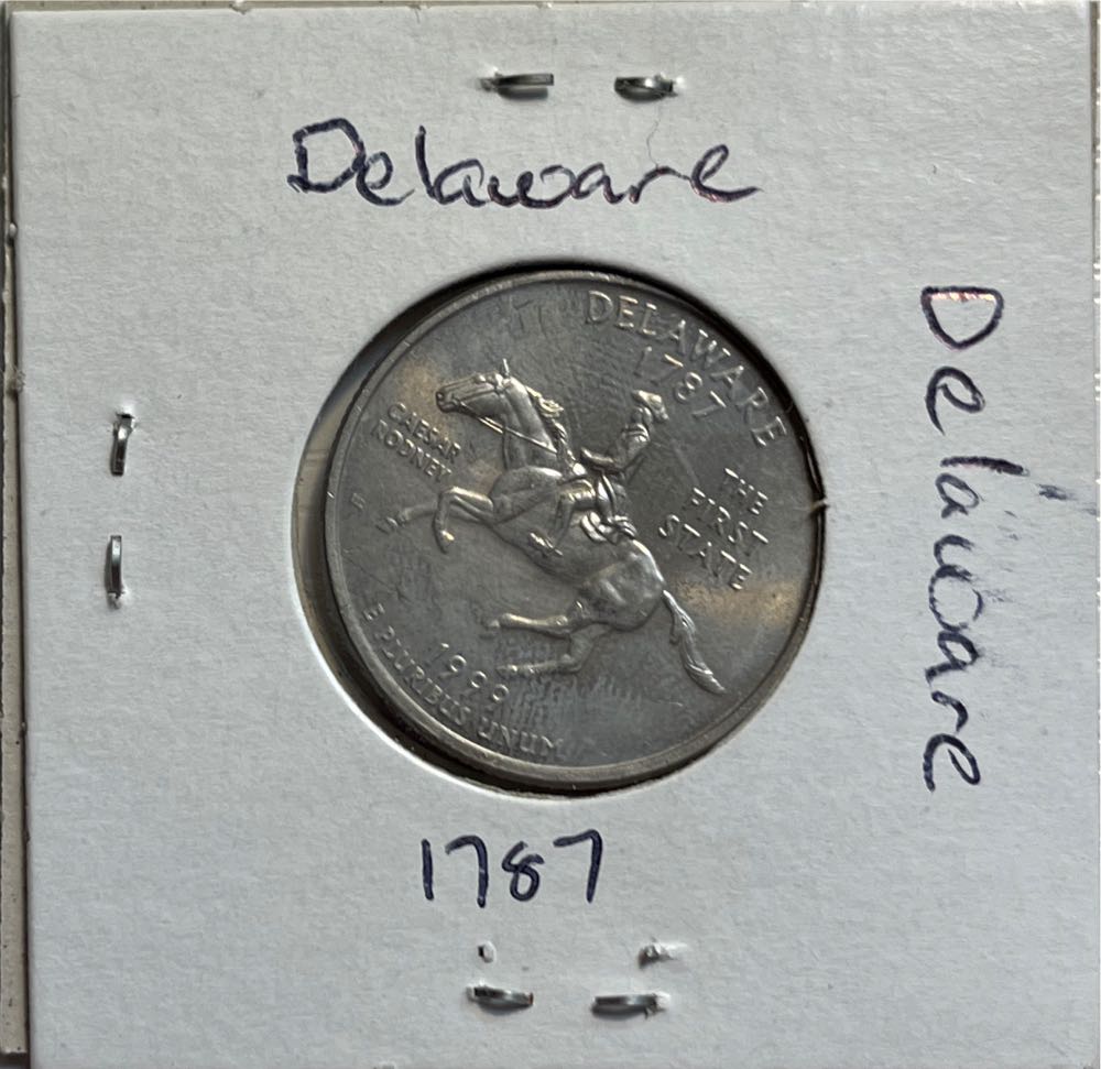 American 1999 D Delaware (1787) State 25 Cent Washington Quarter  coin collectible - Main Image 2