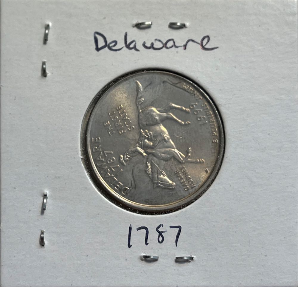 American 1999 P Delaware (1787) State 25 Cent Washington Quarter  coin collectible - Main Image 2
