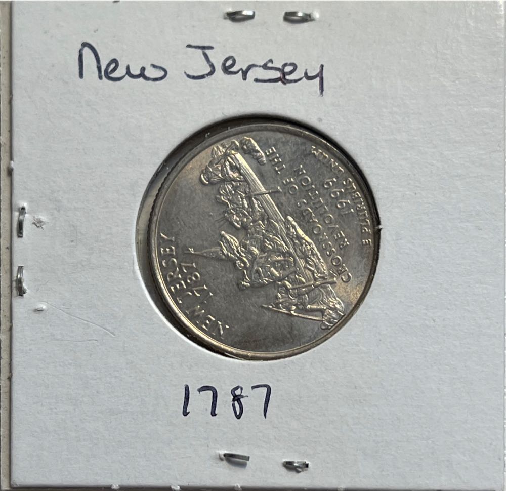 American 1999 D New Jersey (1787) State 25 Cent Washington Quarter  coin collectible - Main Image 2