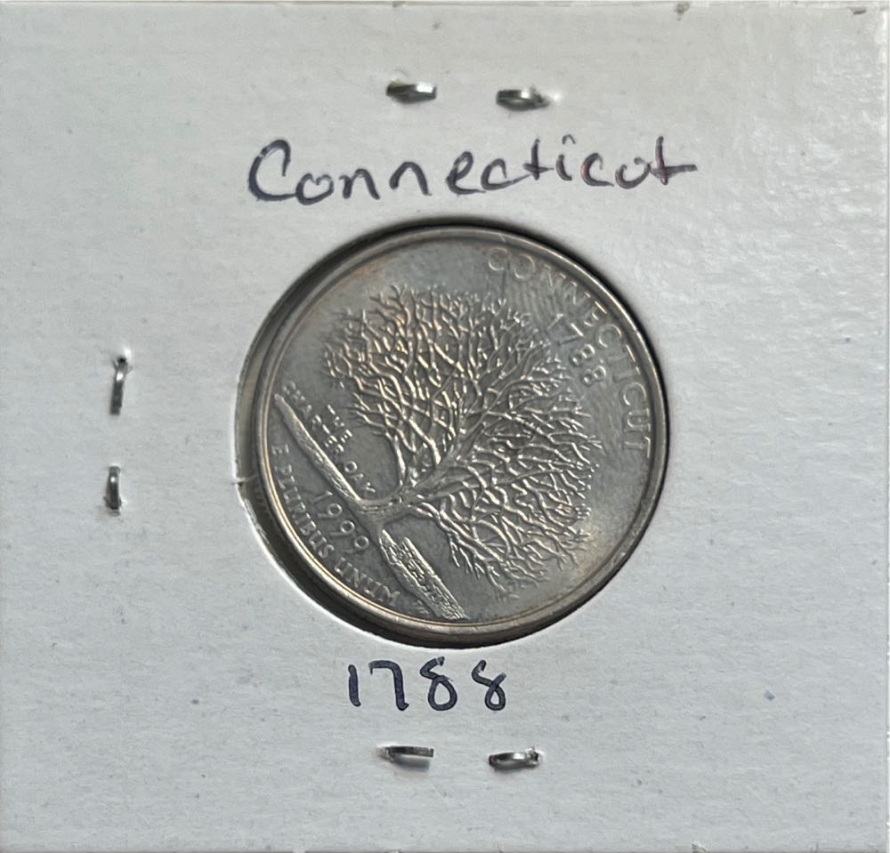 American 1999 P Connecticut (1788) State 25 Cent Washington Quarter  coin collectible - Main Image 2