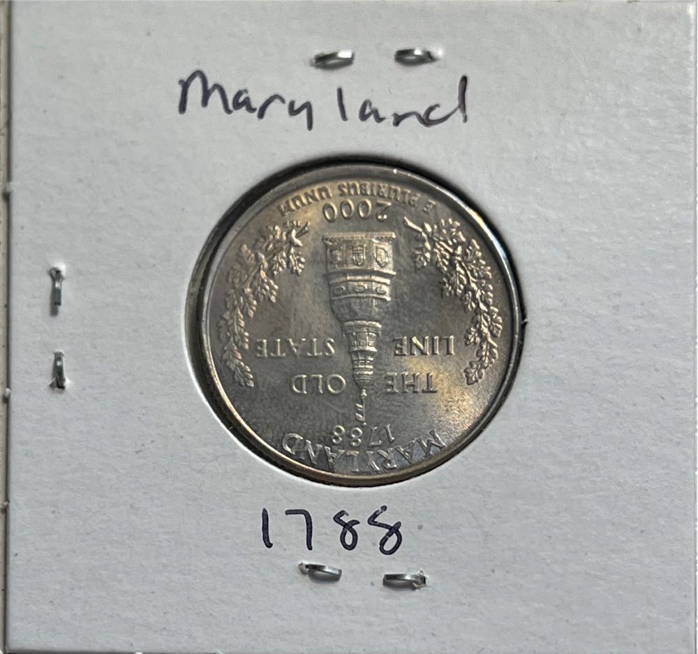 American 2000 P Maryland (1788) State 25 Cent Washington Quarter  coin collectible - Main Image 2