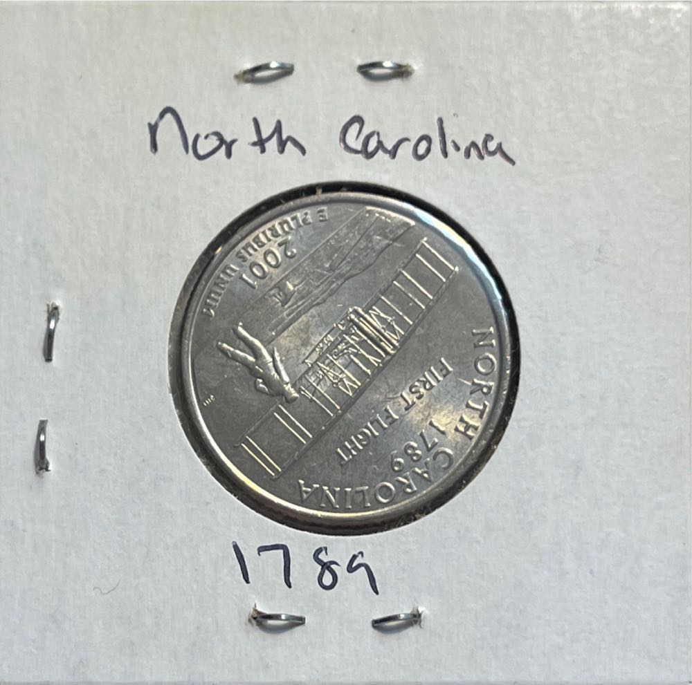 American 2001 D North Carolina (1789) State 25 Cent Washington Quarter  coin collectible - Main Image 2
