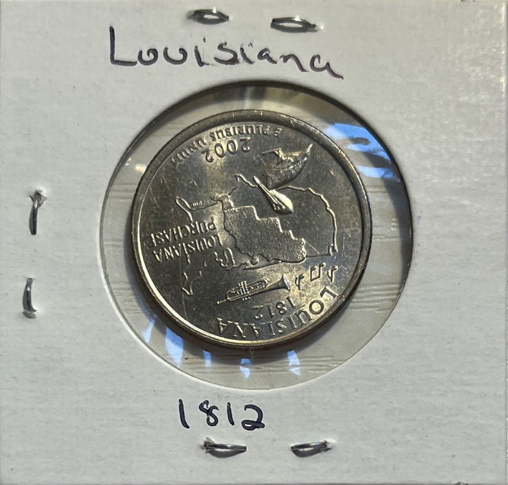 American 2002 D Louisiana (1812) State 25 Cent Washington Quarter  coin collectible - Main Image 2