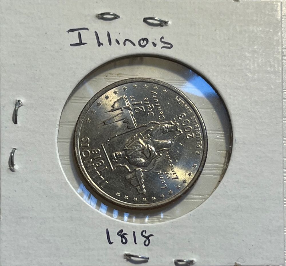 2003 D Illinois (1818) State 25 Cent Washington Quarter  coin collectible - Main Image 2