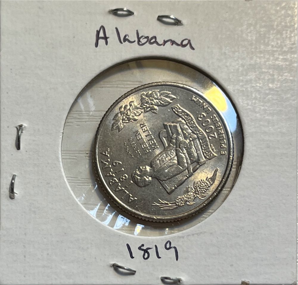 American 2003 D Alabama (1819) State 25 Cent Washington Quarter  coin collectible - Main Image 2