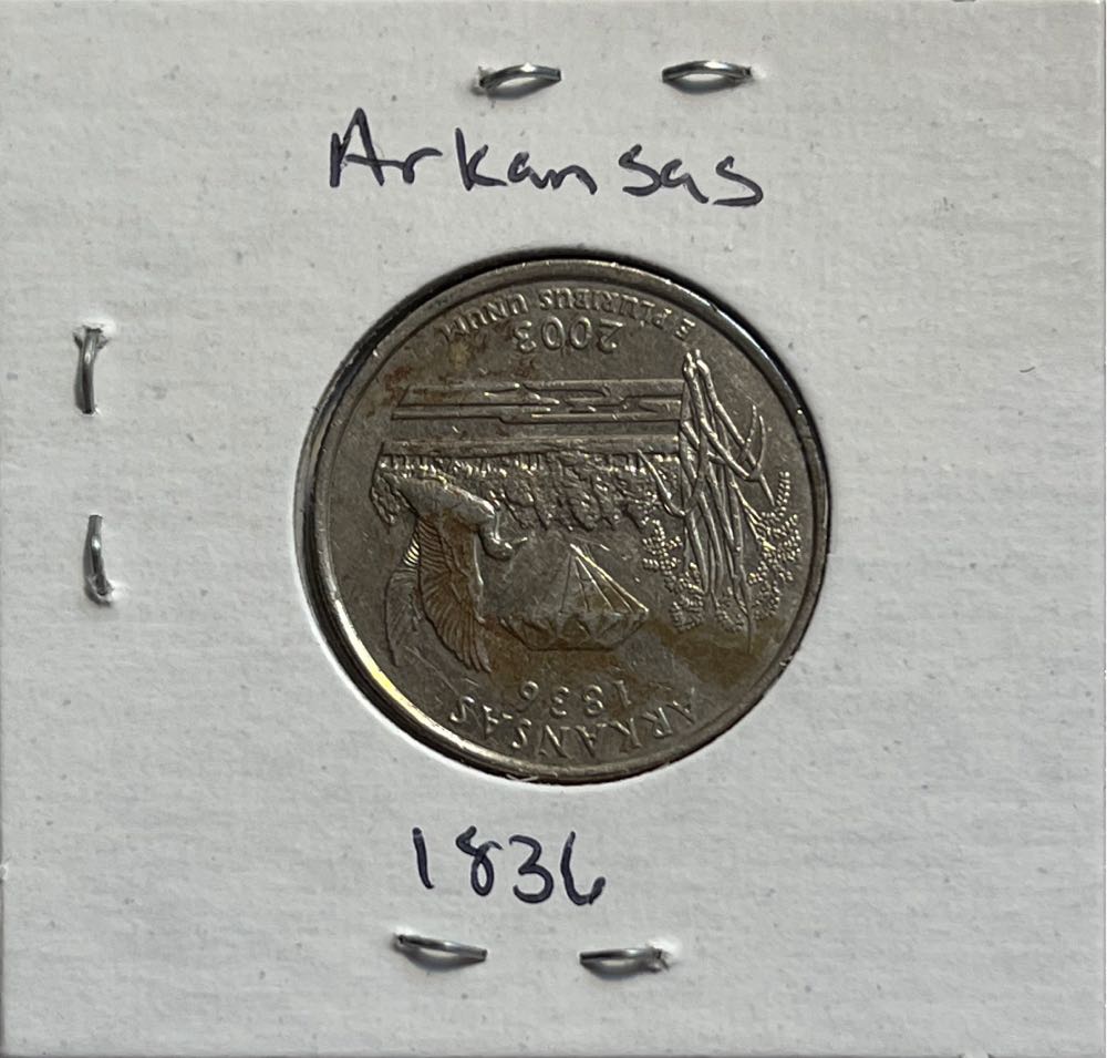 American 2003 D Arkansas (1836) State 25 Cent Washington Quarter  coin collectible - Main Image 2