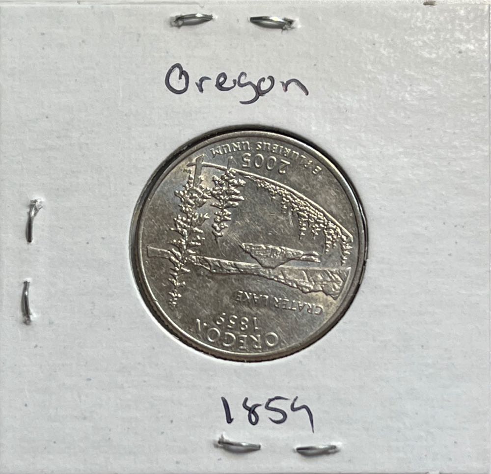 American 2005 D Oregon (1859) State 25 Cent Washington Quarter  coin collectible - Main Image 2