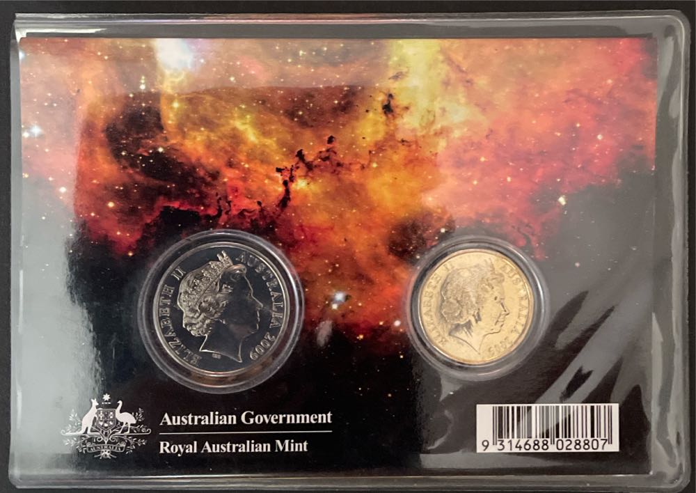 Australian $1 20c Two Coin Set *international Year Of Astronomy*  coin collectible [Barcode 9314688028807] - Main Image 2