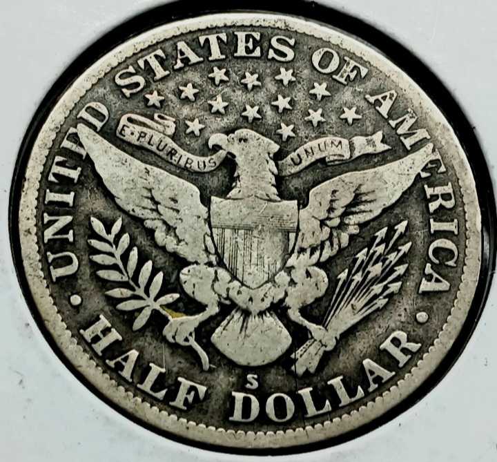 Half Dollars : 1914 S Barber  coin collectible - Main Image 2