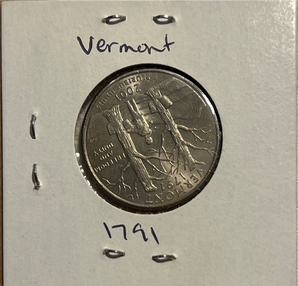 2001 P Vermont  coin collectible - Main Image 2
