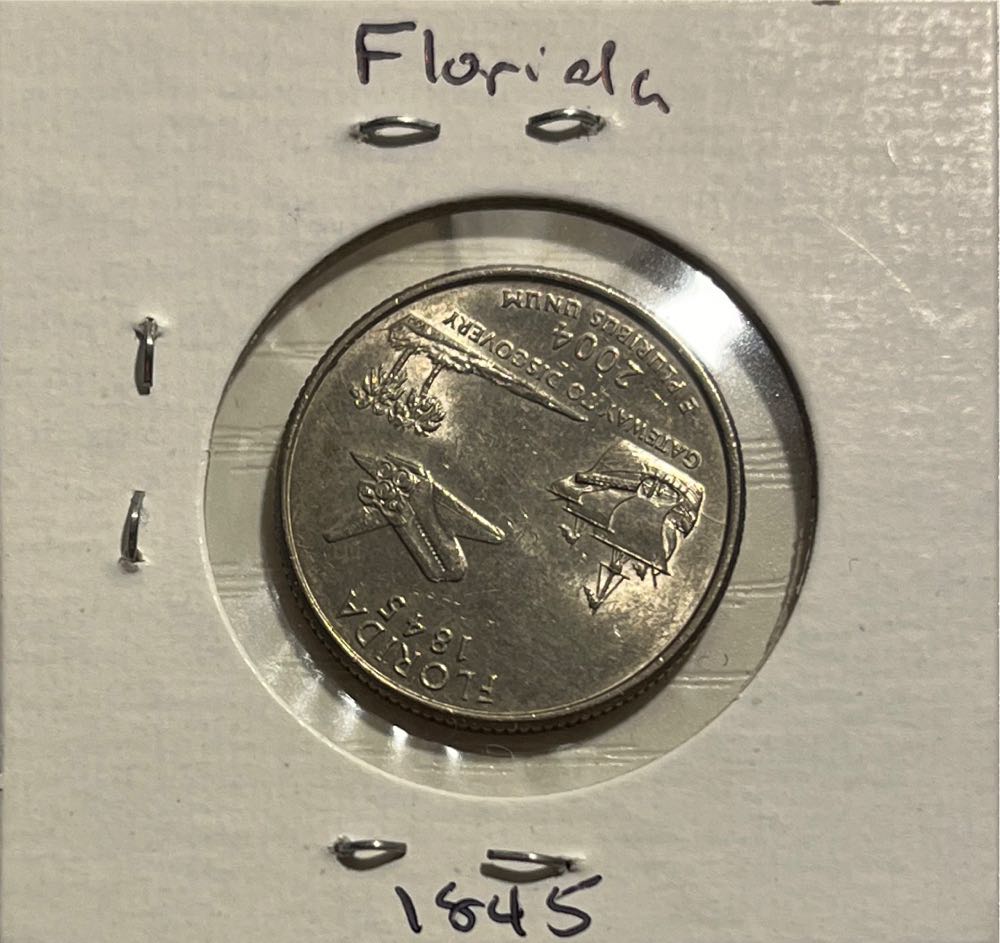 American 2004 P Florida (1845) State 25 Cent Washington Quarter  coin collectible - Main Image 2