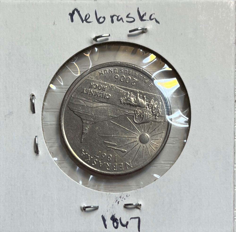 American 2006 P Nebraska (1867) State 25 Cent Washington Quarter  coin collectible - Main Image 2