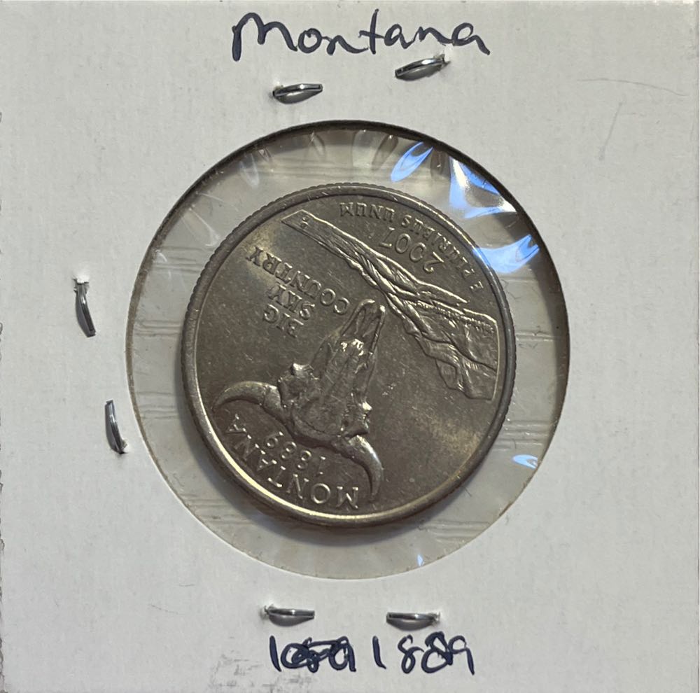 American 2007 P Montana (1889) State 25 Cent Washington Quarter  coin collectible - Main Image 2