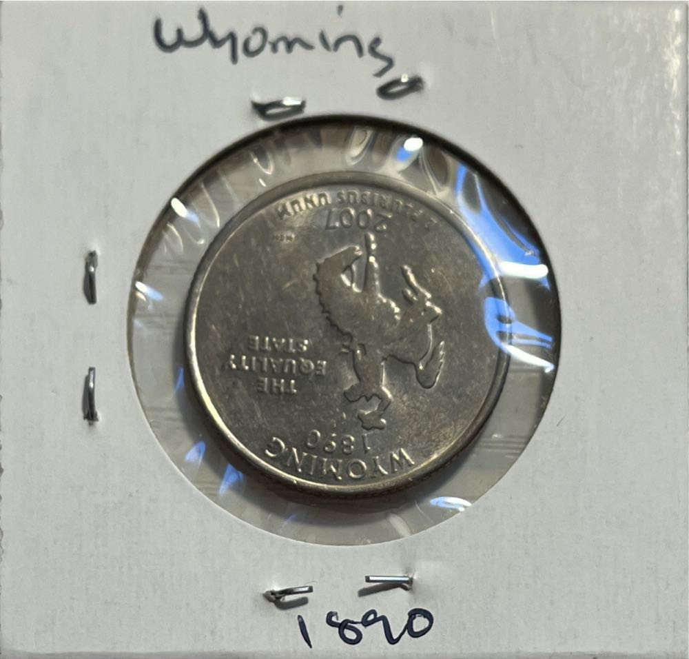 American 2007 P Wyoming (1890) State 25 Cent Washington Quarter  coin collectible - Main Image 2