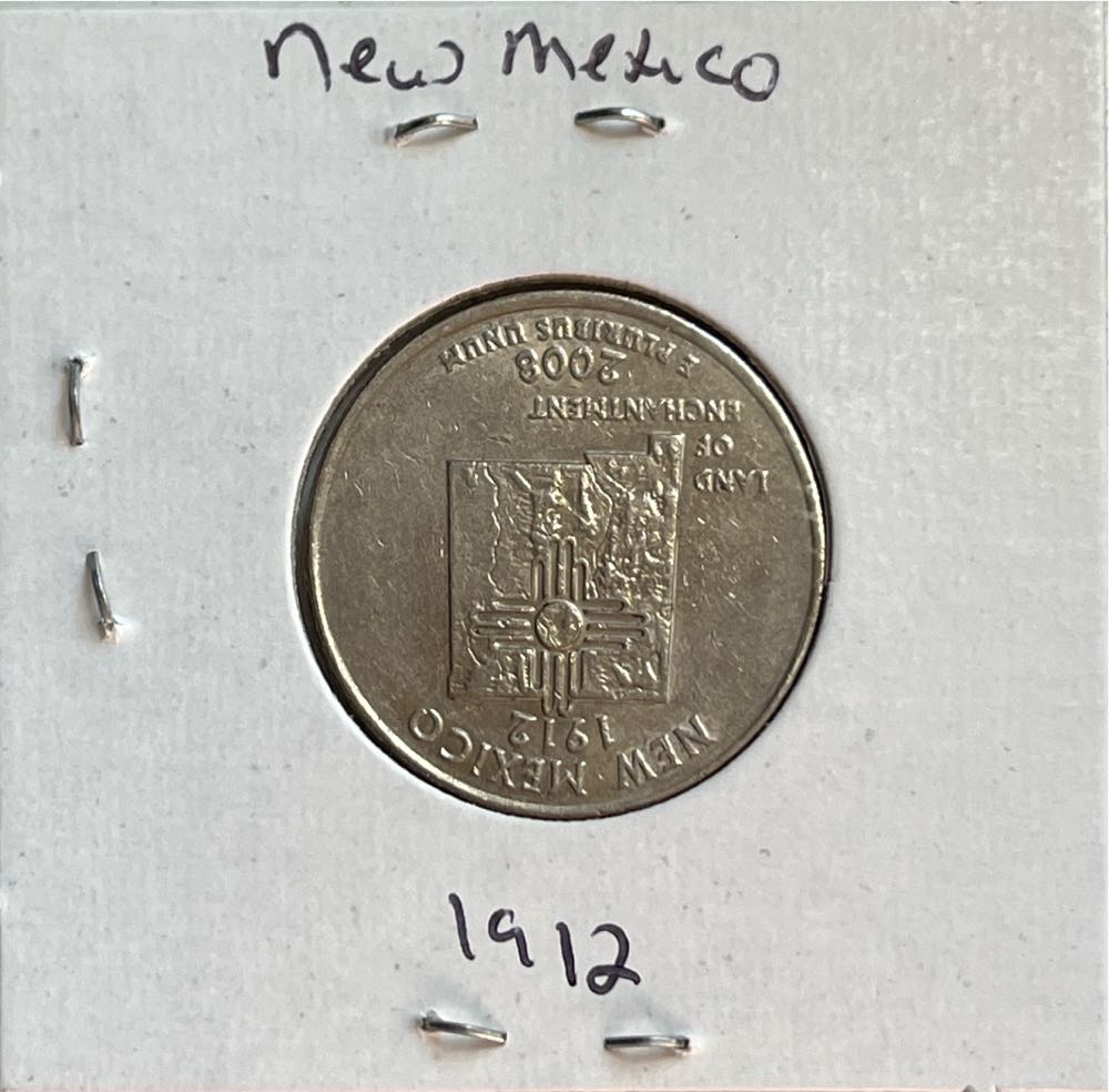 American 2008 P New Mexico (1912) State 25 Cent Washington Quarter  coin collectible - Main Image 2
