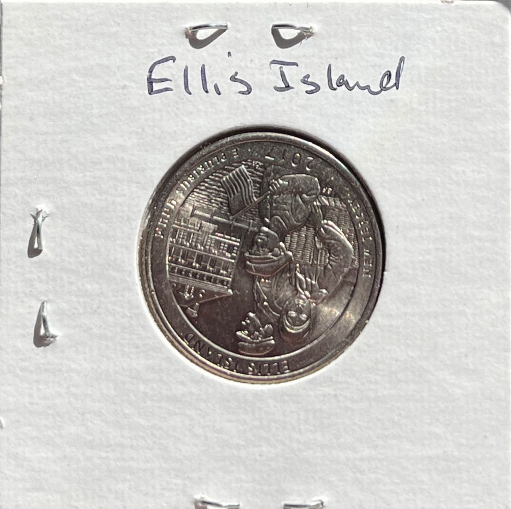 American 2017 P America The Beautiful Ellis Island (Statue Of Liberty National Monument) (New Jersey) 25 Cent Washington Quarter  coin collectible - Main Image 2