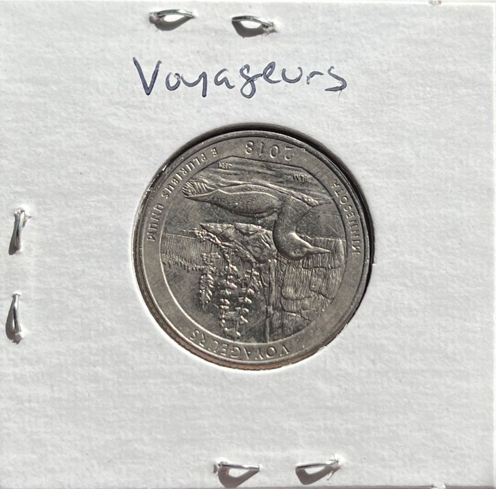 American 2018 P America The Beautiful Voyageurs National Park (Minnesota) 25 Cent Washington Quarter  coin collectible - Main Image 2