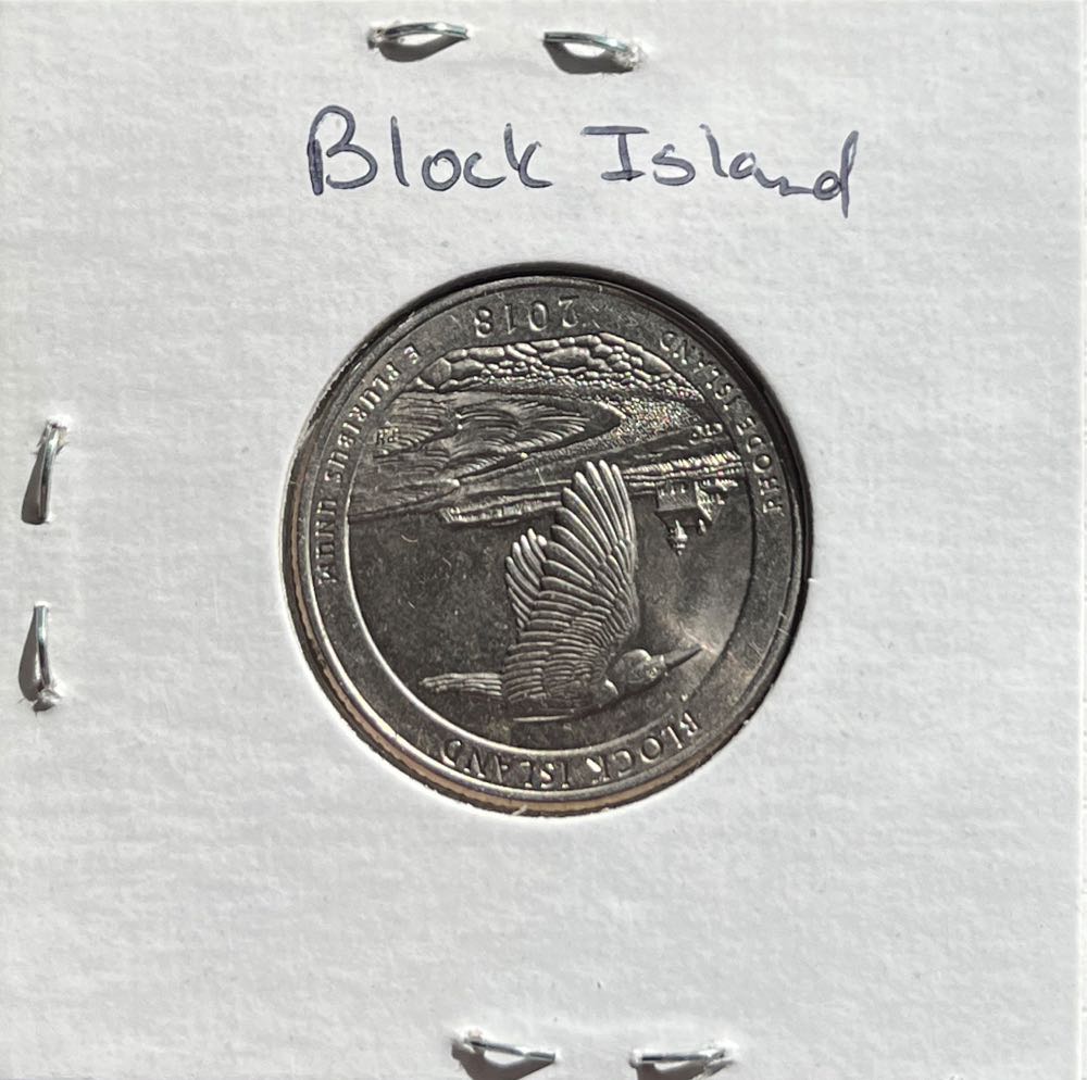 American 2018 P America The Beautiful Block Island National Wildlife Refuge (Rhode Island) 25 Cent Washington Quarter  coin collectible - Main Image 2