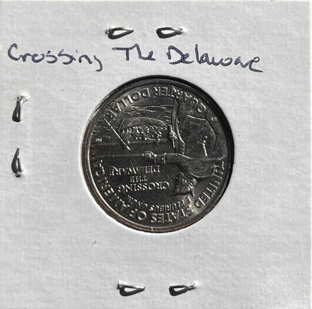 American 2021 P Washington Crossing The Delaware River 25 Cent Washington Quarter  coin collectible - Main Image 2