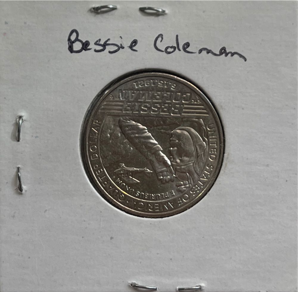American 2023 P American Women Bessie Coleman 25 Cent Washington Quarter  coin collectible - Main Image 2