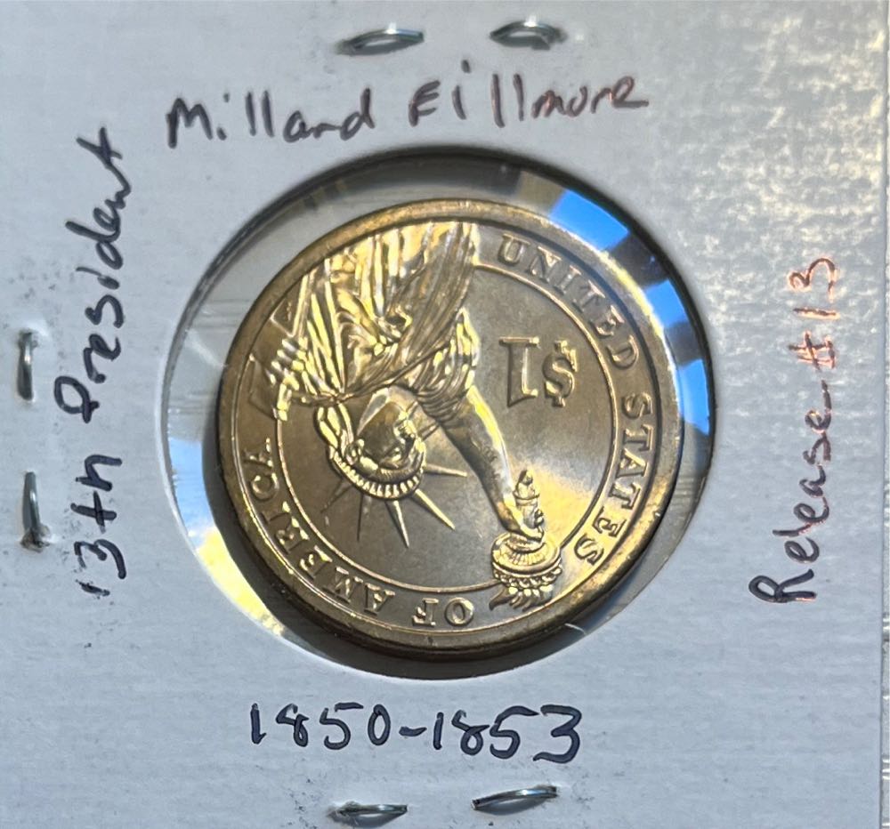 American 2010 P Millard Fillmore $1 Presidential Dollar  coin collectible - Main Image 2