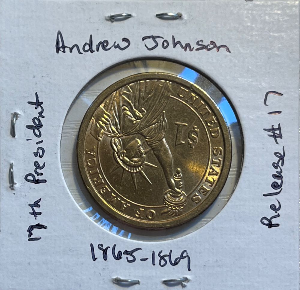 2011 P Andrew Johnson $1 Presidential Dollar ANACS MS-67 First Day of Issue  coin collectible - Main Image 2