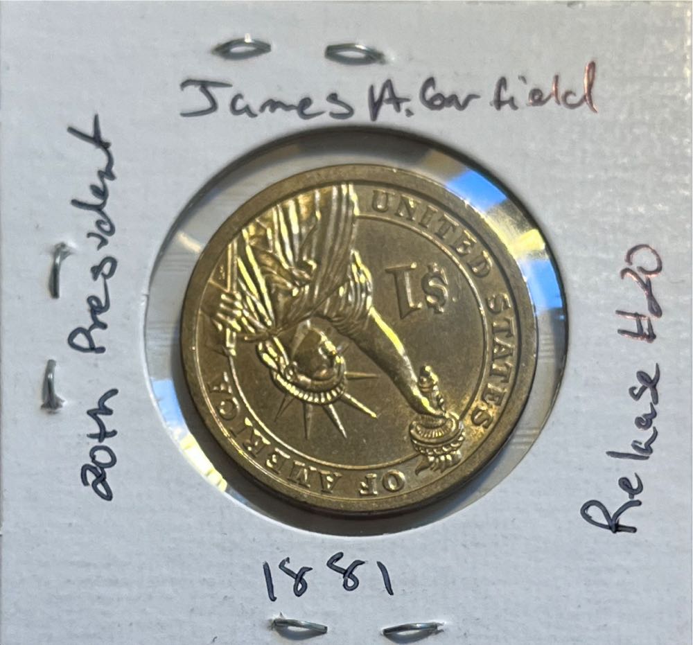 American 2011 P James Garfield $1 Presidential Dollar  coin collectible - Main Image 2