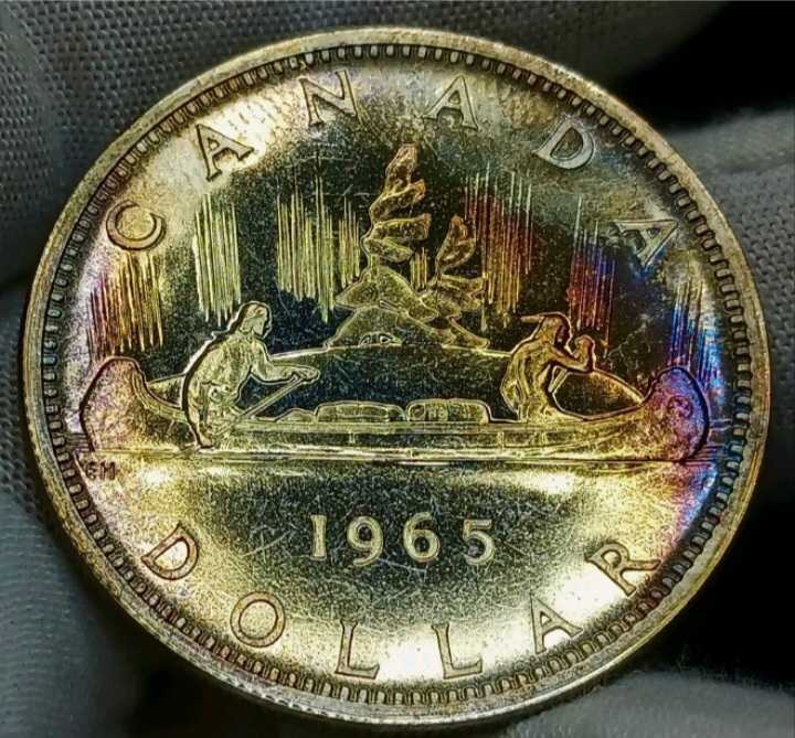 World Coins : 1965 Canada Silver Dollar  coin collectible - Main Image 2