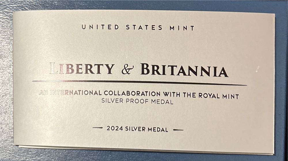 Liberty & Britannia Silver Medal  coin collectible - Main Image 3