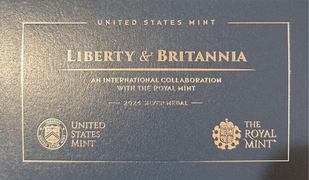 Liberty & Britannia Silver Medal  coin collectible - Main Image 4