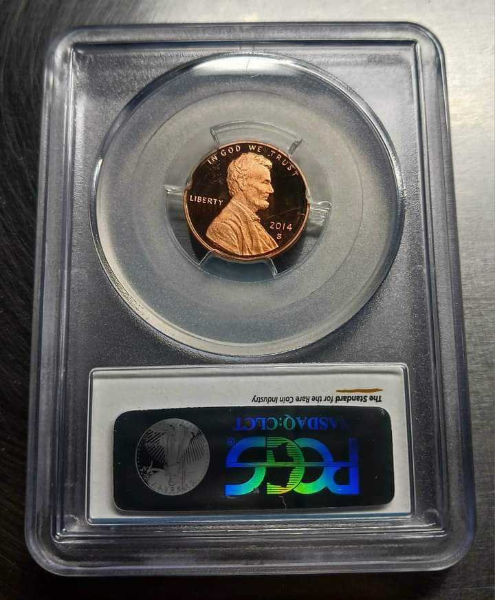 Small Cent 2014 Sheild Penny PCGS PR69DCAM  coin collectible - Main Image 2