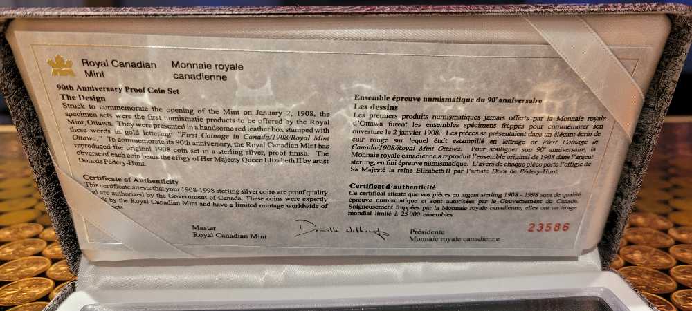 1998 90th Anniversary Proof Coin Set  coin collectible - Main Image 2