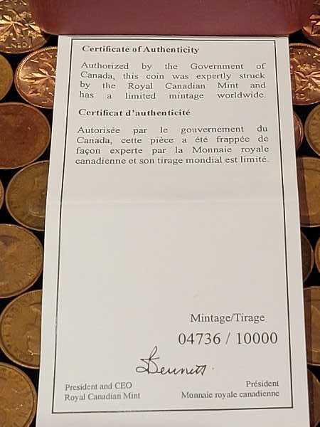 2010 Canada Olympic Hockey Gold  coin collectible - Main Image 2