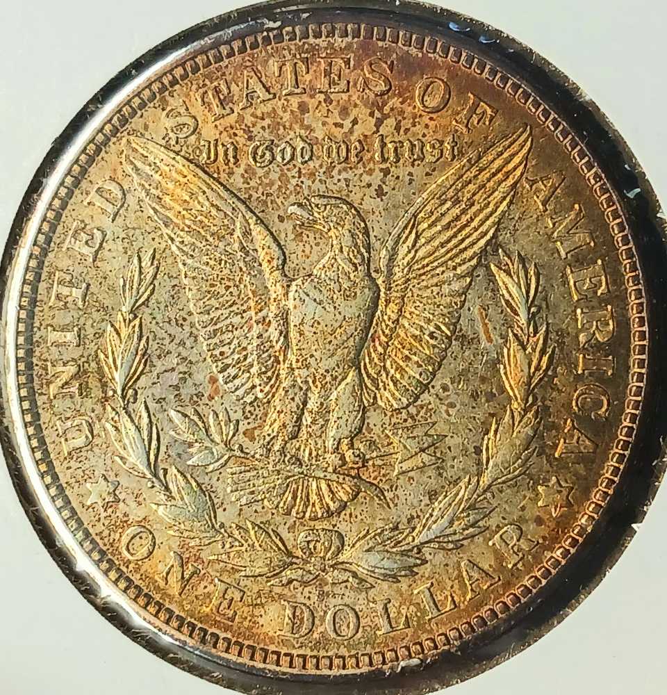 Dollars : 1921 Morgan Silver Dollar Monster Toned Obv/Rev  coin collectible - Main Image 2
