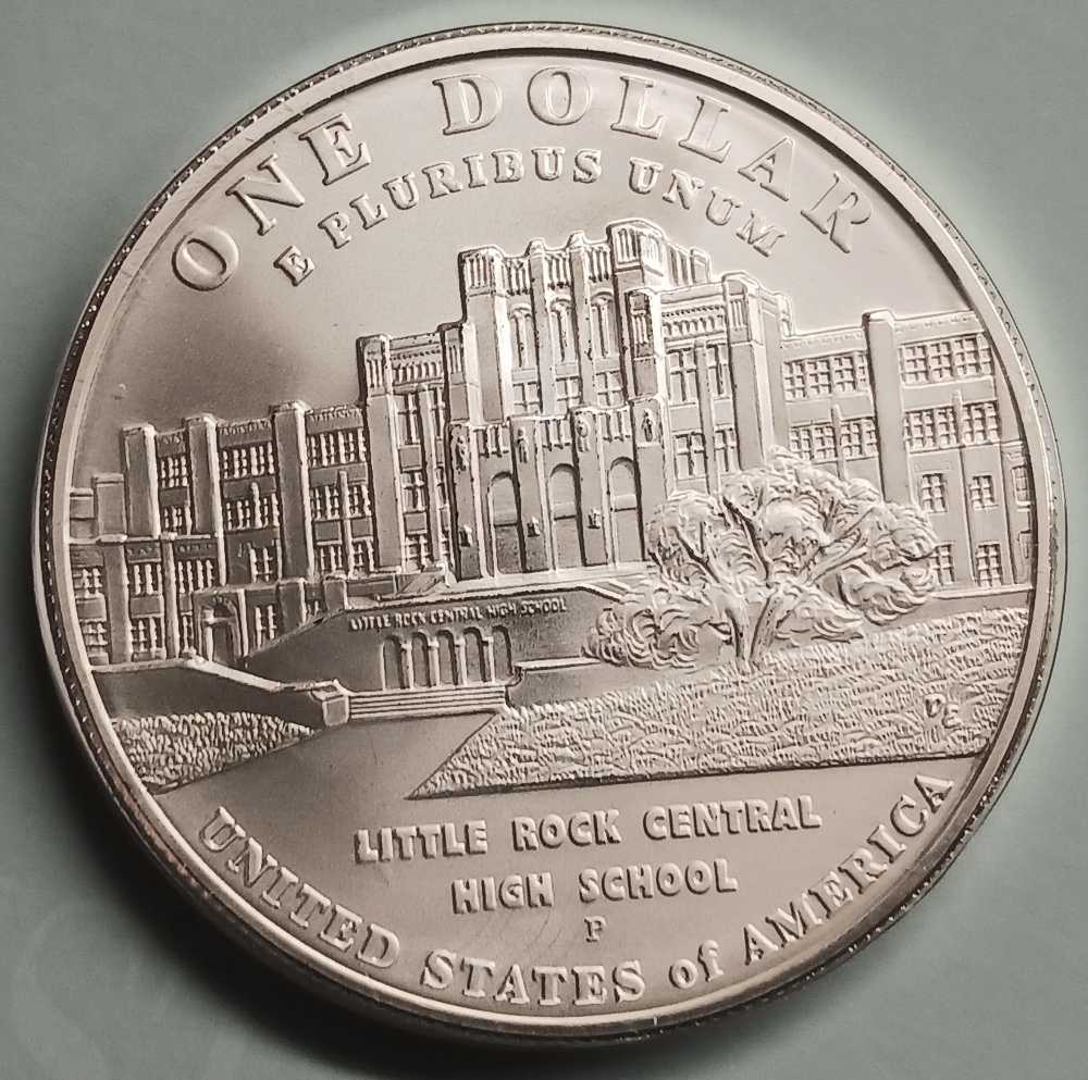 Mint Products : 2007-P Little Rock Coin And Medal Set Commemorative Silver Dollar OGP  coin collectible - Main Image 3