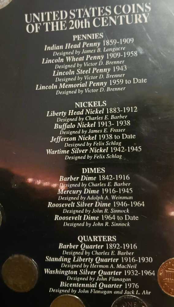 Type Sets : 20th Century Coins Wall Display ( 16 ) Coin Set  coin collectible - Main Image 2