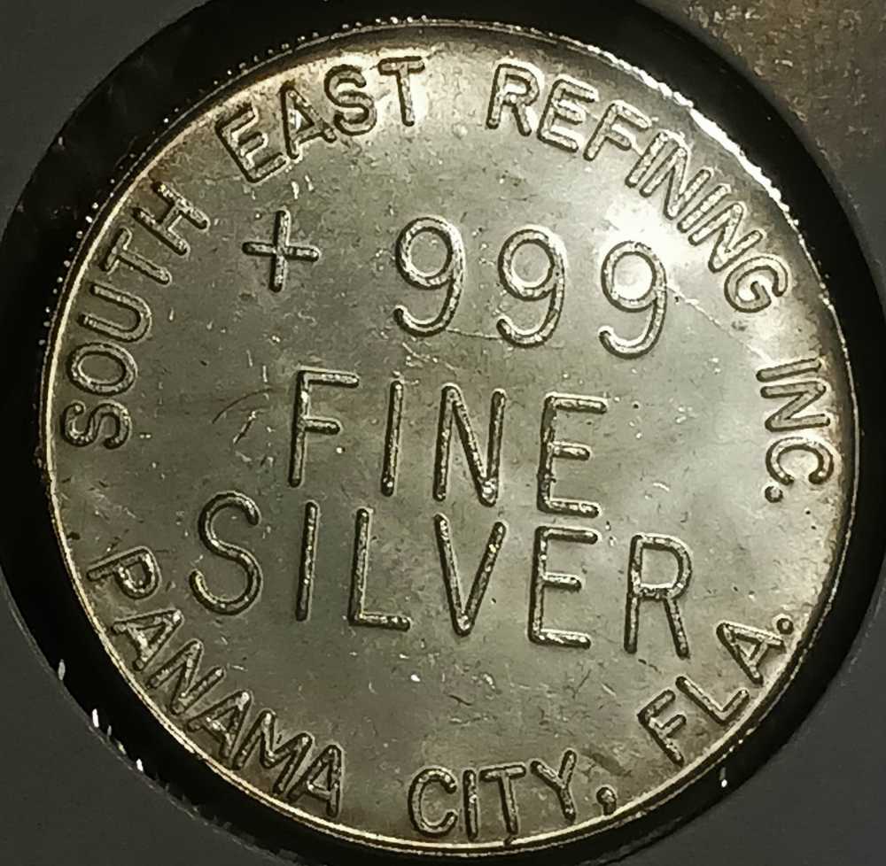 Bullion : Southeast Refining Company 1oz .999 Fine Silver Round Panama City  coin collectible - Main Image 2