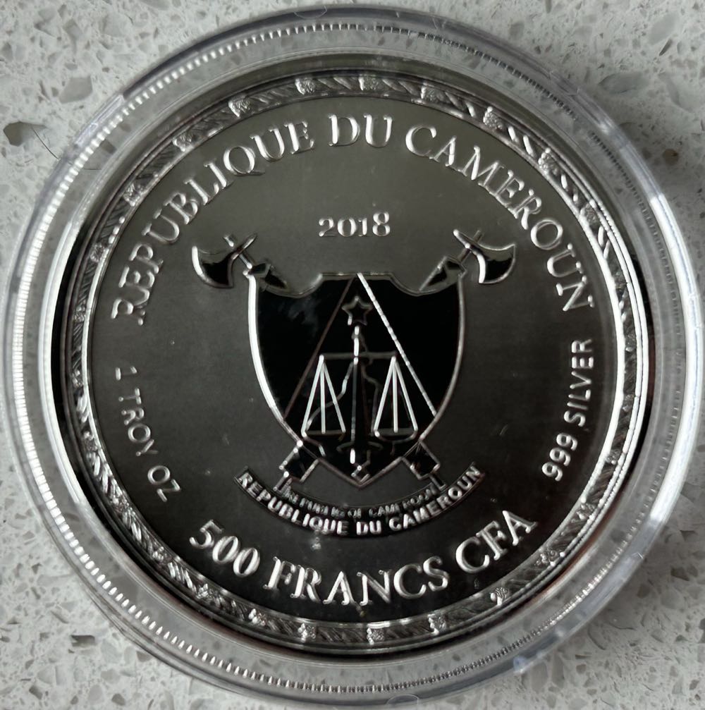 2017 Camaroon Dragon  coin collectible - Main Image 2