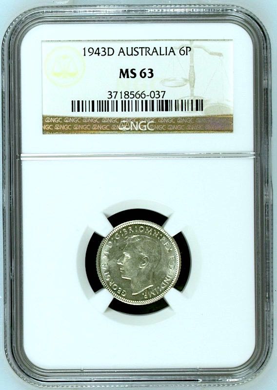 6Pence | 1943D NGC  coin collectible - Main Image 3