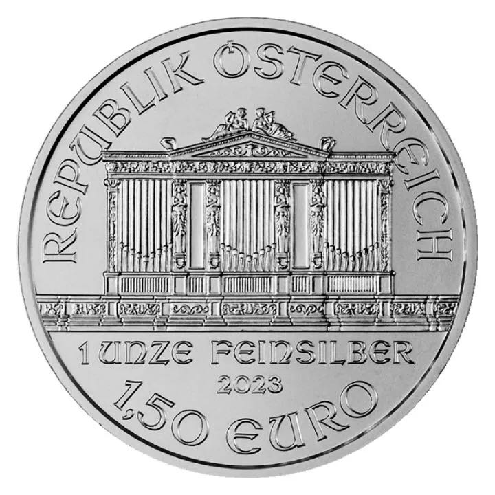 Silver Vienna Philharmonic  coin collectible - Main Image 2